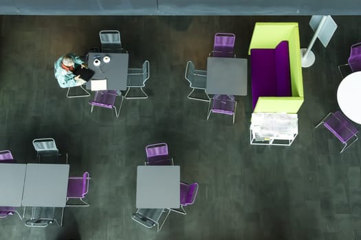 view of the cafe from above