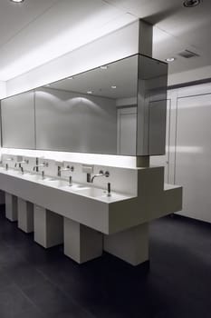 modern public restroom