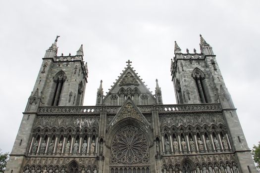 The Nidaros Cathedral in Trondheim ,Norway