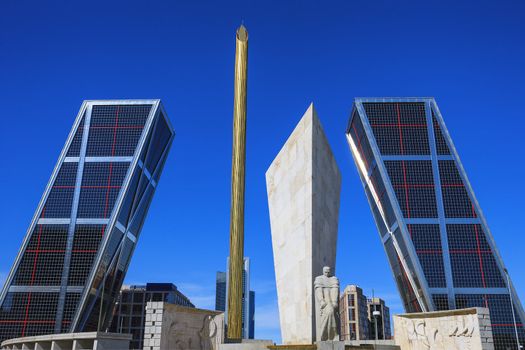 kio towers and the new obelisk, Madrid
