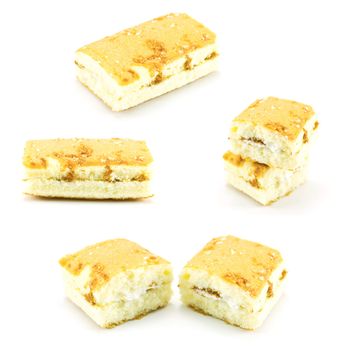 Sweet bread on a white background