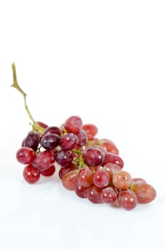  fresh fruits  ( grape ) over white background