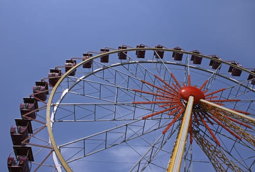 big wheel over blue sky