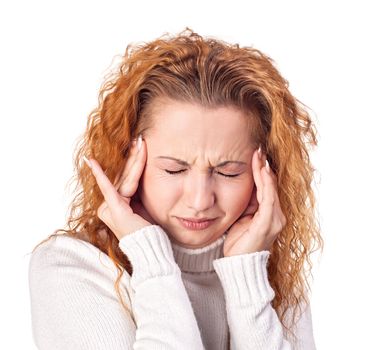 Young woman suffering from headache