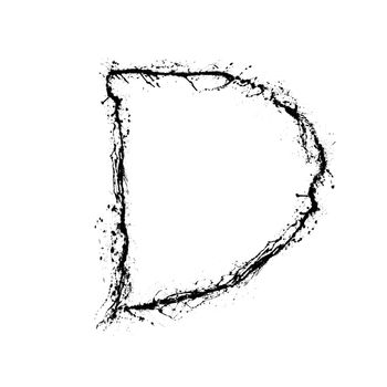 Alphabet symbol - grunge splash draw paint