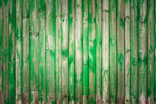 The Green Grunge Wood Texture With Natural Patterns. Surface Of Old Wood Paint Over.