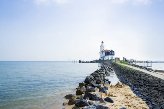 The road to lighthouse, Marken, the Netherlands