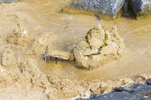 Sand Castle on the Beach, Netherlands