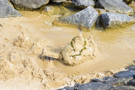 Sand Castle on the Beach, Netherlands