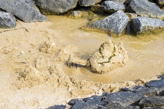 Sand Castle on the Beach, Netherlands