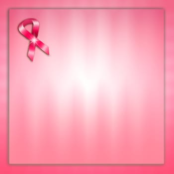 illustration of Breast cancer prevention background with pink ribbon