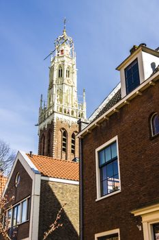 Old typical Dutch houses, Haarlem, the Netherlands