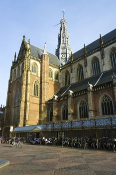 St bavo church or "grote kerk" Haarlem, Netherlands