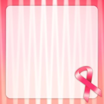 illustration of Breast cancer prevention background with pink ribbon