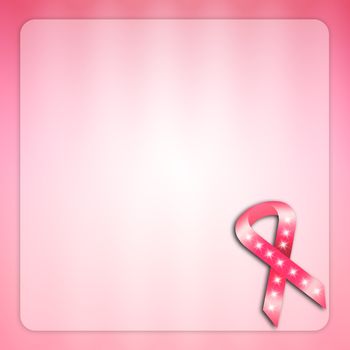 Breast cancer prevention with pink ribbon