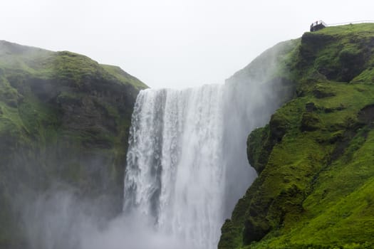 Skogafoss waterfall in Iceland, summer
