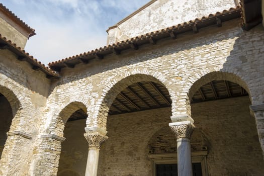 Croatia - Porec on Istria peninsula. Euphrasian Basilica - UNESCO World Heritage Site.
