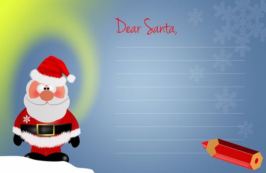 letter to Santa Claus for Christmas