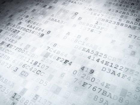 Technology concept: binary code digital background, 3D render