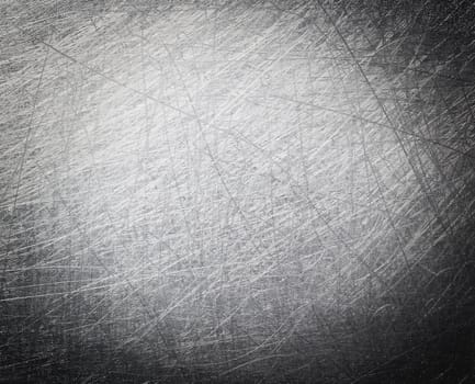 Scratched metal texture background. Close up