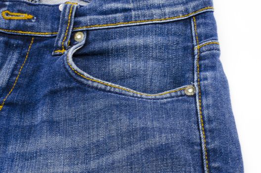 blue jean isolated on white background