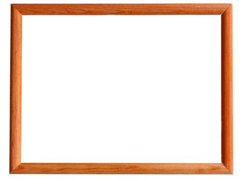 Vintage Picture Frame, Wood Plated, White Background