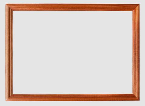 Vintage Picture Frame, Wood Plated, White Background