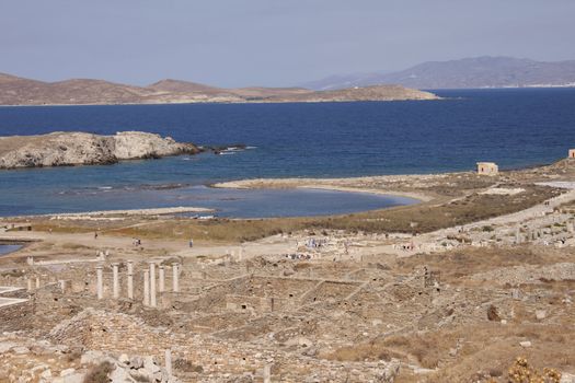 open air museum on Delos island, ancient Greece