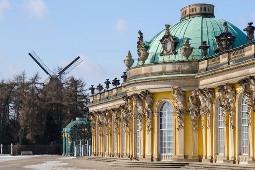 Sanssouci is the former summer palace of Frederick the Great, King of Prussia, in Potsdam, near Berlin