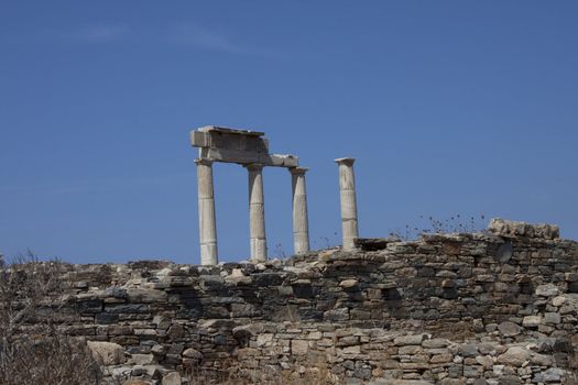 open air museum on Delos island, ancient Greece