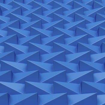 Blue abstract background with 3d pyramids