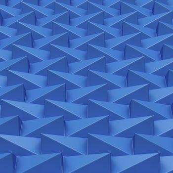 Blue abstract background with 3d pyramids