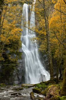 Vilagocende waterfall is the highest waterfall in Galicia.