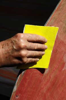 Restore an Old Skateboard with a Yellow Sandpaper