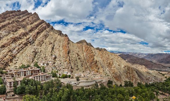 Panorama of Hemis gompa (Tibetan Buddhist monastery), Ladakh, Jammu and Kashmir, India