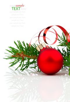 christmas decoration isolated on white background