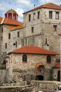 Detail from Esphigmenou Monastery on Mount Athos in Greece