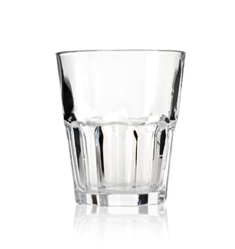 Empty glass for whiskey on white background. With clipping path