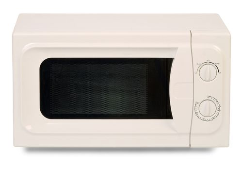 microwave oven isolated over white background     