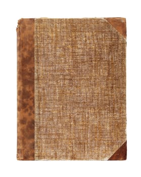 Old notebook isolated on white.