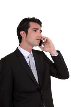Businessman using a cellphone