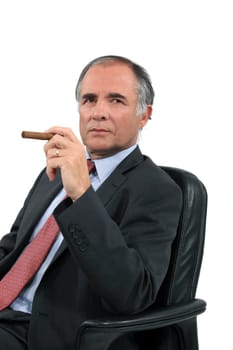 Businessman with a cigar