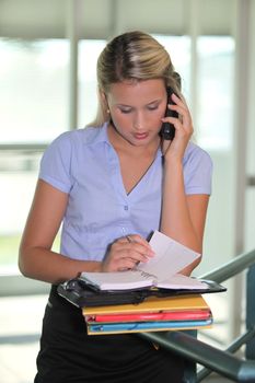 Businesswoman talking on the phone