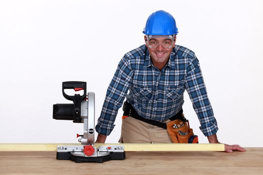 Man with circular saw