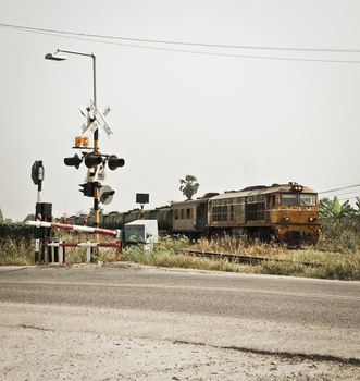 Locomotive pushing the oil cargo train