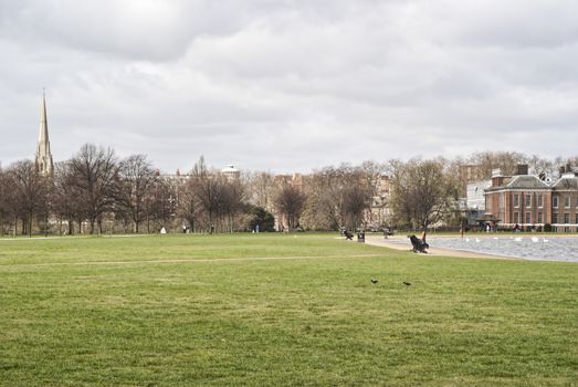 Hyde Park - Kensington Gardens in London, UK