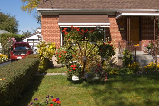 Beautiful front yard of a hause in Toronto
