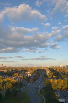 Streets of North York on sunset, Ontario
