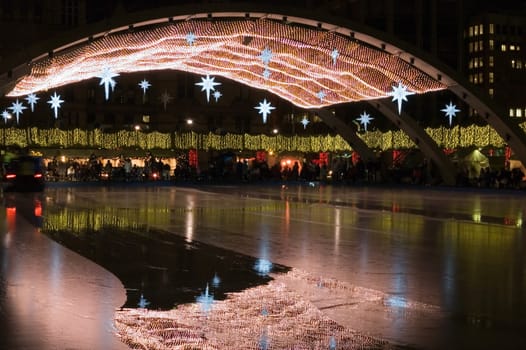 Skating ring in Toronto downtown