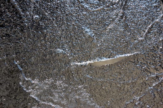 close up of ice flat surface